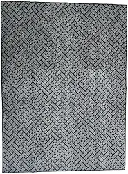 Tapete Clean Retangular Elegante 1,00 x 1,50 Carpete Cinza em Polipropileno Estampa Moderna Desenho Geométrico Tijolinhos Base Antiderrapante 1x1,5m Decoração Para Sala de Estar Quarto Recepção