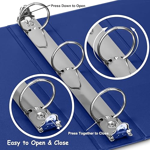 Vista 86 de COMIX Carpeta de 3 anillos de 1 pulgada con cubierta transparente, carpeta de vista de 1 pulgada con capacidad para 200 hojas de papel tamaño carta