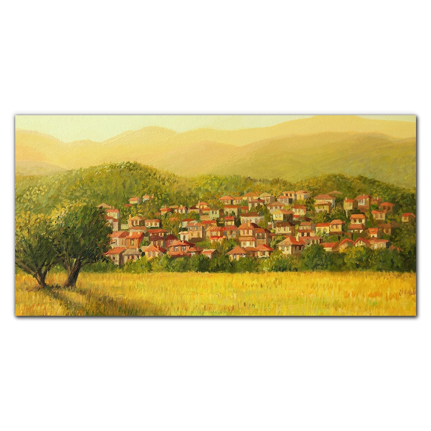 Crédence de cuisine adhésive 100x50cm avec dosseret en verre trempé