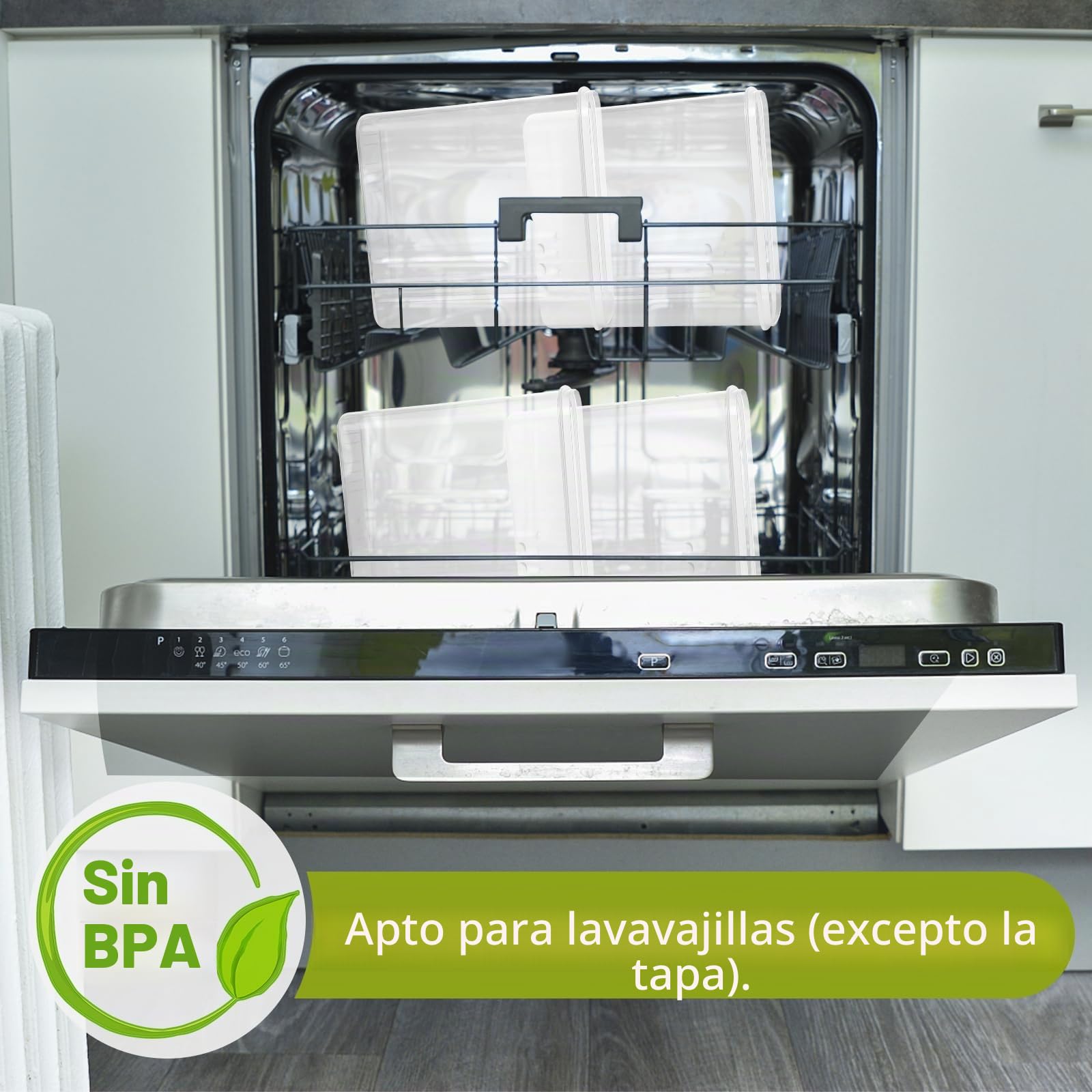 Skroam 6 recipientes para alimentos con boquilla