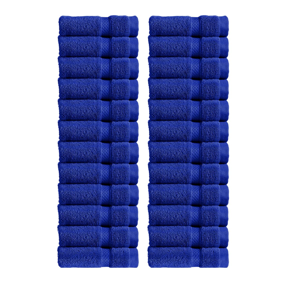 Christy Chroma Face Cloths Set | Pack of 24 | Soft Velvety Smooth Bathroom Flannels | Bold and Bright | Face and Body Wash Cloths | 100% Cotton | Lazuli Blue