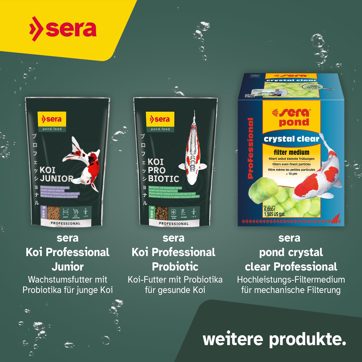 sera Koi Professional Color 21L (7kg) | Koi Futter für Intensive Farben & gesundes Wachstum | Koifutter mit Spirulina & Astaxanthin | Fischfutter für prächtige Farbzonen | Karpfenfutter