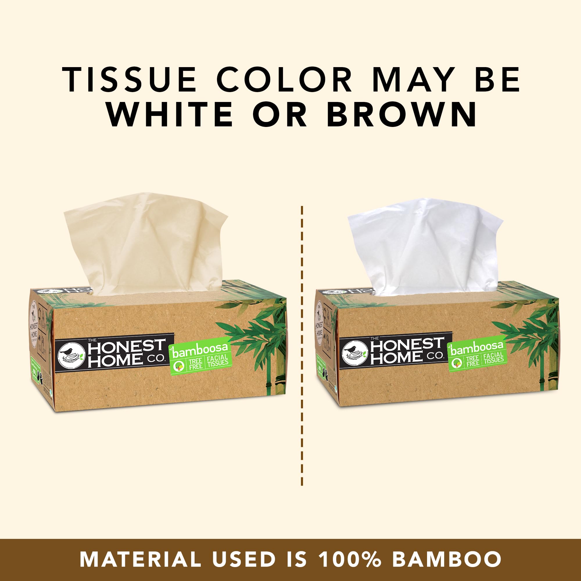 Honest Home 2-Ply Bamboo Facial Tissue Paper Box | 800 Pulls | 200 Pulls x 4 Boxes | Soft And Highly Absorbent | 100% Natural - Image 5 thumbnail