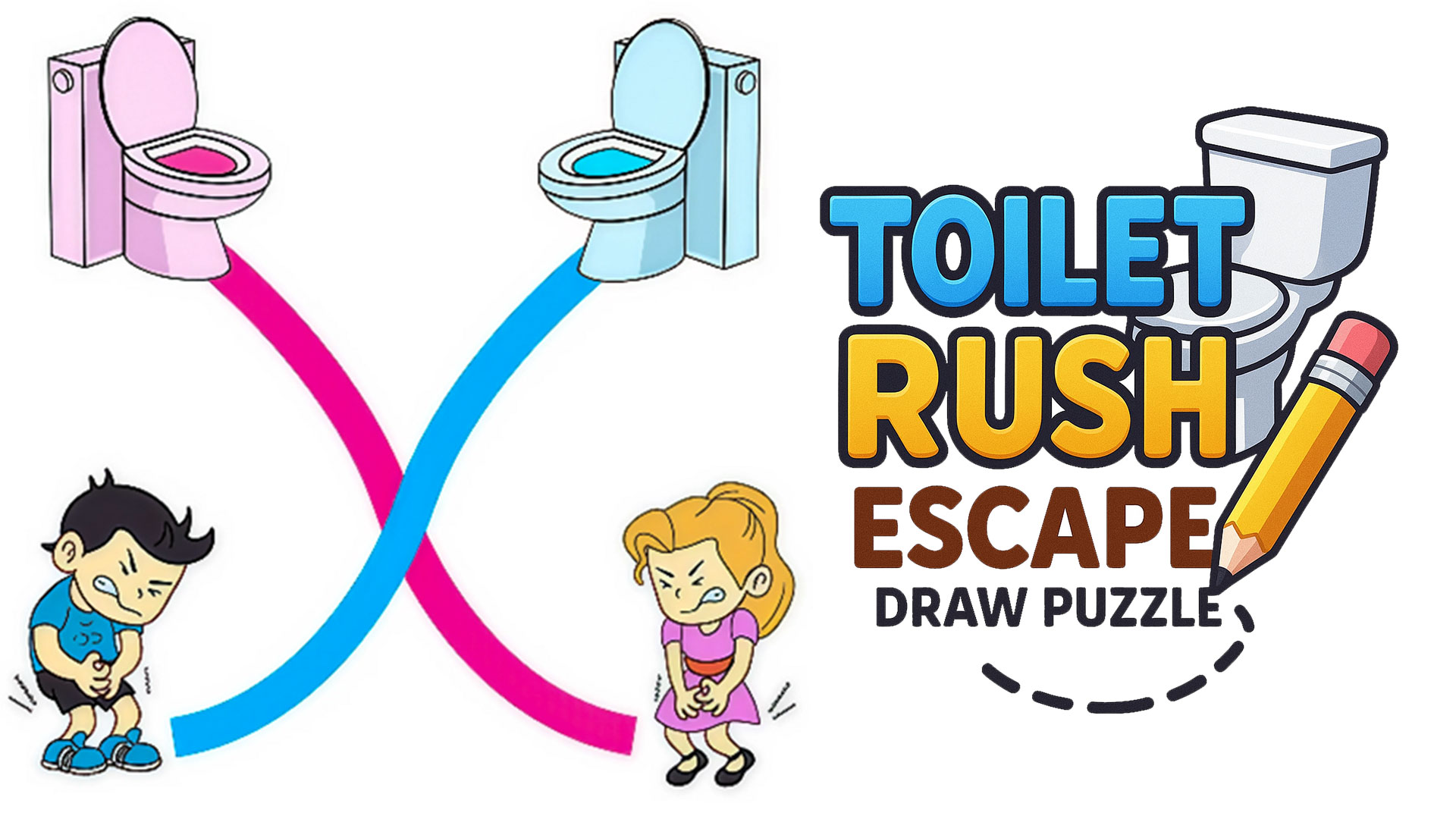 Toilet Rush Escape Draw Puzzle: Draw To Go Home Pee Race Master Fun ...