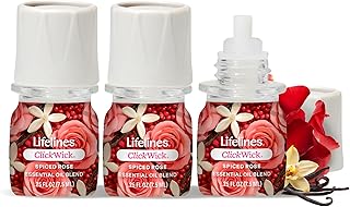 Lifelines ClickWick Essential Oil Blends for Lifelines Diffusers, 3-Pack Spiced Rose Set – Essential Oil Blend Refill for Candle, Plant & Shower Aromatherapy Diffuser – Fragrance for Diffusers