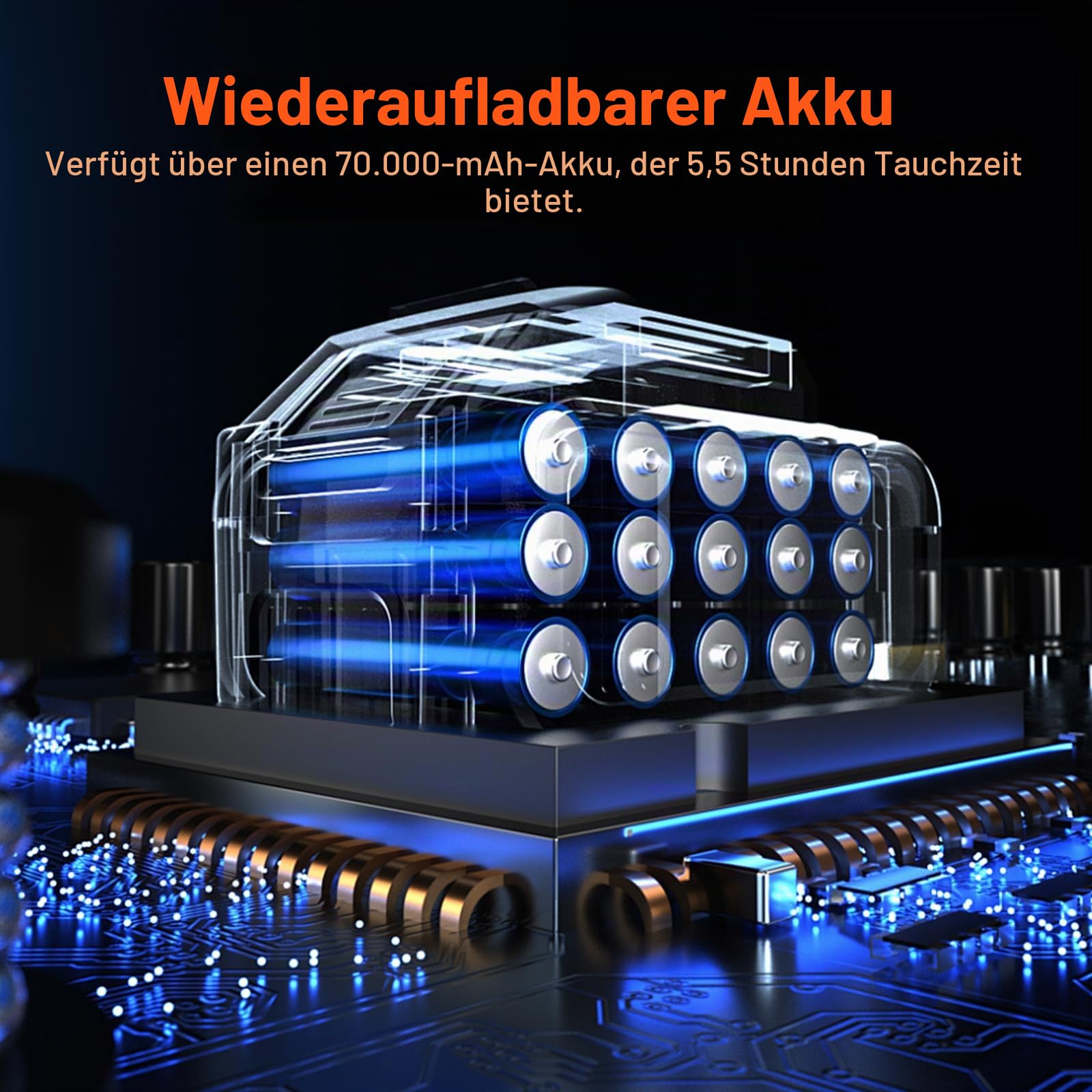 Scuba Dive System, Tauchen Ventilator Scuba Tank mit 10.1 m Schlauch, Wiederaufladbarer Luftkompressor Unterwasseratmungsgerät, Tankless Dive System zum Tauchen, Angeln, Bootsreinigung