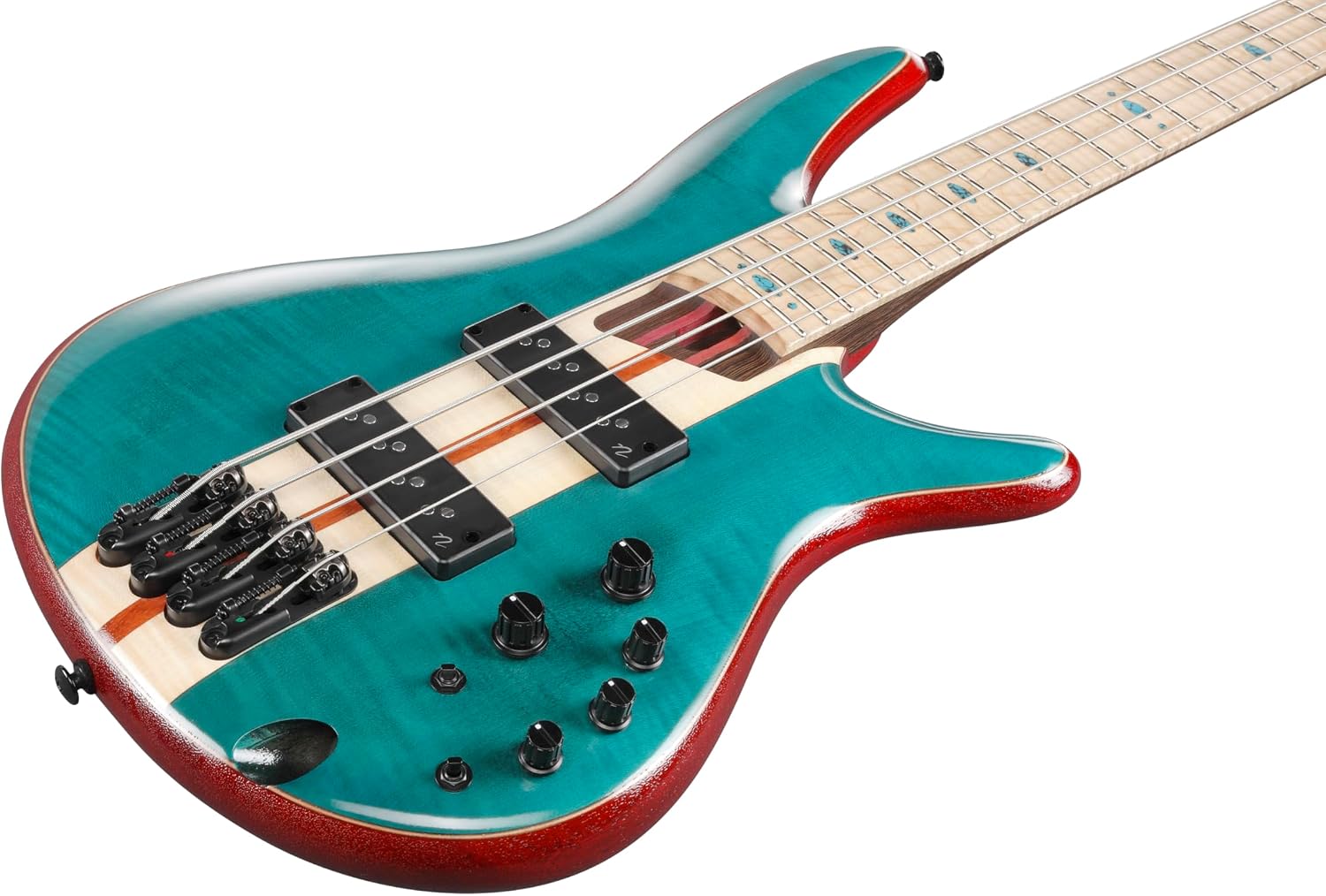 Ibanez SR Premium 4-string Electric Bass Guitar - Caribbean Green Low Gloss