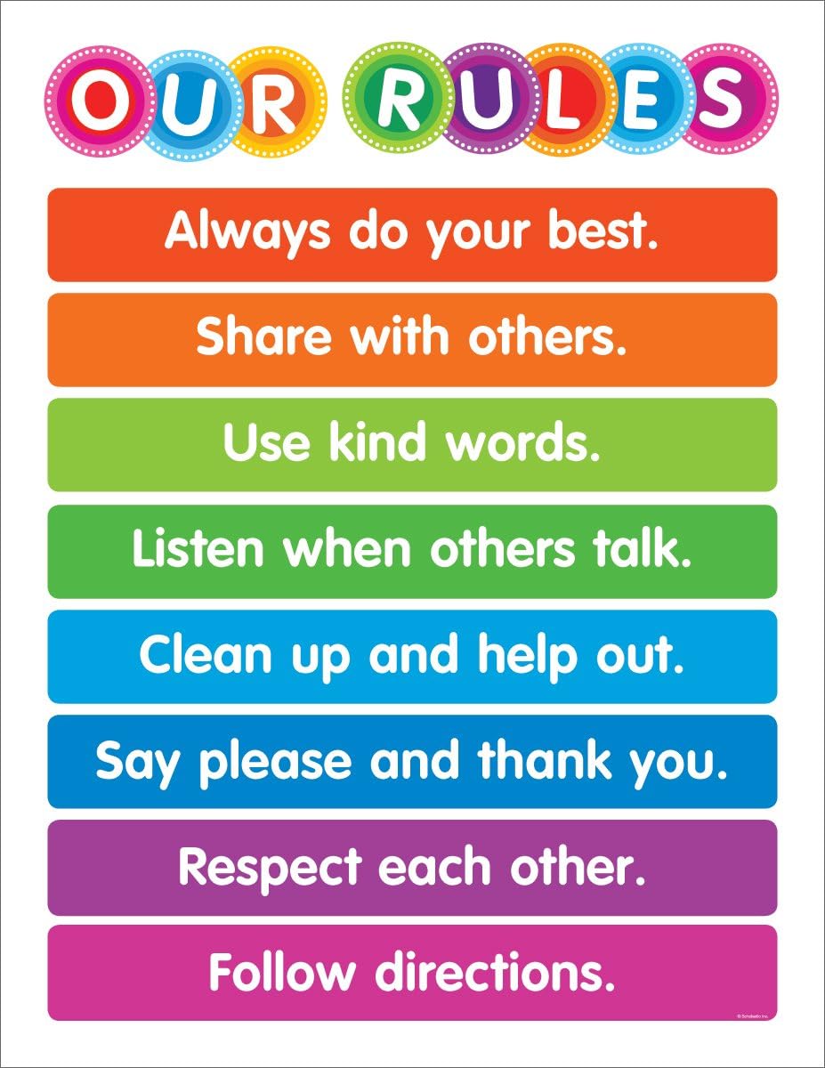 Color Your Classroom - Our Rules Chart Misc. Supplies – 9 Jan. 2017