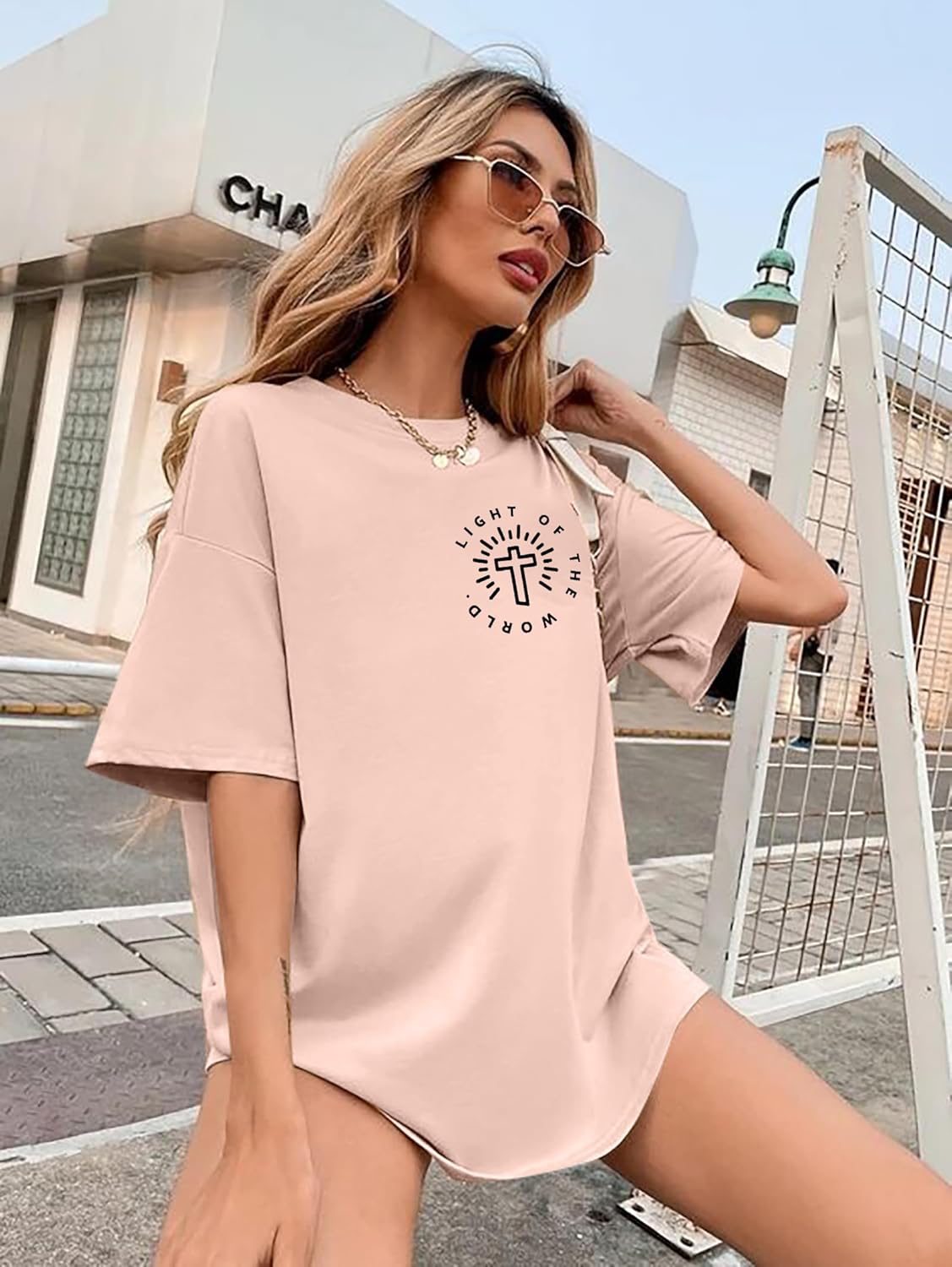 Jesus Oversized Shirts Women Christian: Faith Tshirt Bible Verse Shirts God Religious Tee Christian Inspirational Tops - Image 2