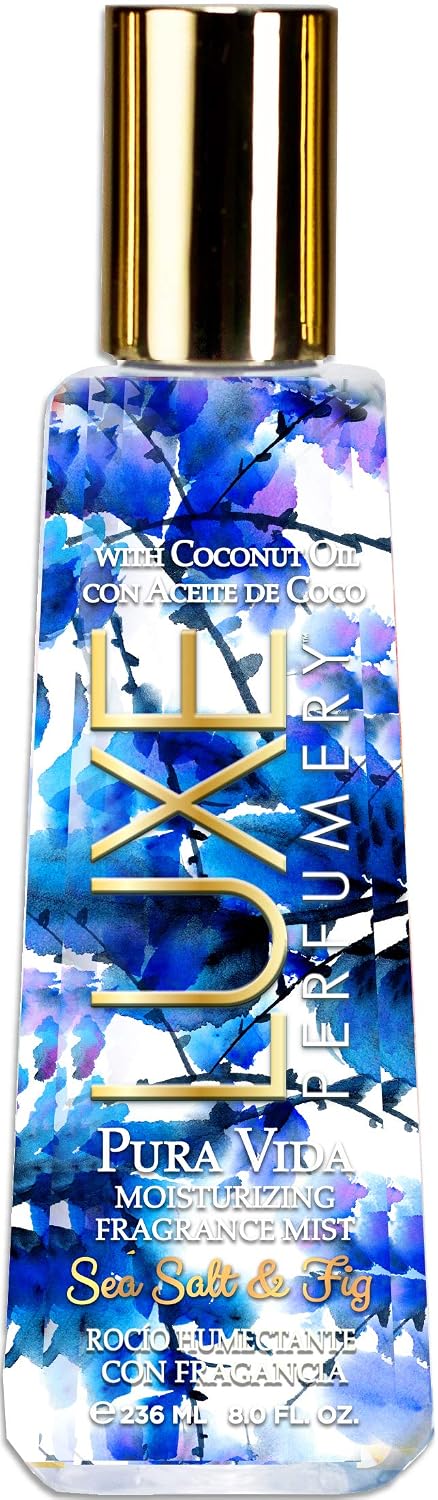 Luxe Perfumery Pura Vida Moisturizing Fragrance Mist Sea Salt and Fig, 8.0 fluid ounce (F98150U)