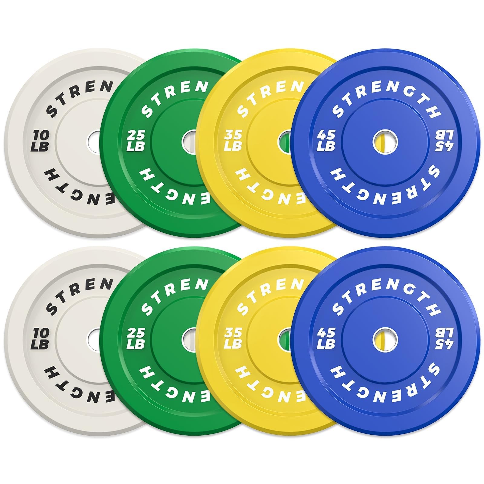 XDDIAS 2-Inch Colorful Olympic Bumper Plates set,High Bounce Colored Rubber Olympic Weight Plates Set,Ideal for Home Gym and Strength Training