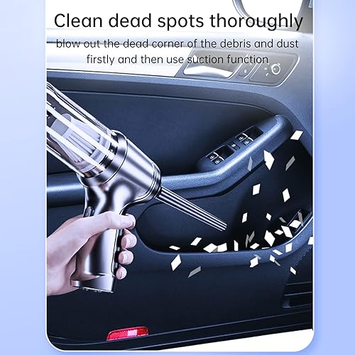 Miniatura 6 de Aspiradora inalámbrica 3 en 1, motor sin escobillas de 19000 PA, aspiradora de mano de alta potencia, portátil, versátil, recargable, mini