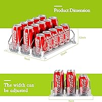 Vista 4 de Organizador de Bebidas para Nevera, Organizador de Bebidas Autoempujante para Nevera, Dispensador Automático de Bebidas para Nevera - Sostiene hasta