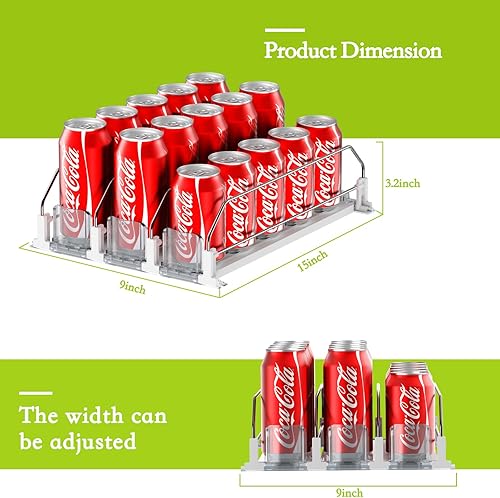 Miniatura 4 de Organizador de bebidas para refrigerador, organizador de bebidas para nevera, dispensador automático de bebidas para refrigerador, capacidad para