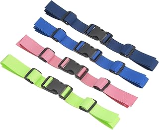 PATIKIL Backpack Chest Strap Set, 4 Pack Polyester Webbing Adjustable Replacement Strap with Quick-Release Buckle for Bag Outdoor Hiking Cycling, Multicolored