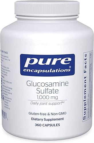 Pure Encapsulations Sulfato de glucosamina 1,000 mg  Suplemento para apoyo articular y movilidad, salud del cartílago y tejido conectivo*  360