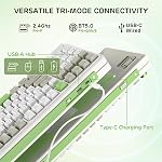 RK ROYAL KLUDGE L98 Gasket Mount Mechanical Keyboard w/Display Screen & Hot-Swap Knob, Tri-Mode BT/2.4G/USB-C 95% Wireless Keyboard w/Left Number Keys, Hot Swappable, Pro Software, 8000mAh Battery