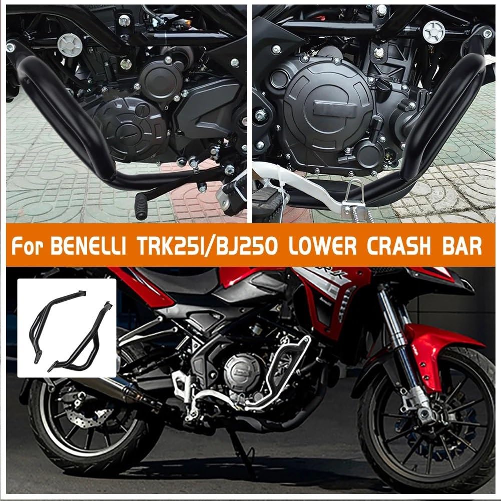 bloków zderzaka Pasuje do Benelli TRK 251 BJ 250 dolny pasek awaryjny silnika osłona motocykl autostrada zderzak użądlona klatka 2018-2025 Gmoli Motocyklowych