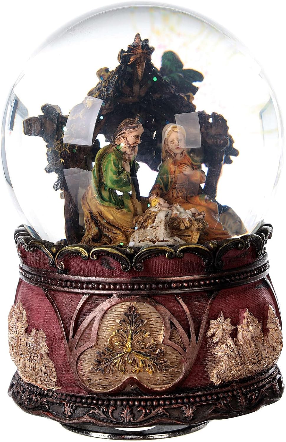 Nativity Glitter Snow Globe Music 15x10x10 cm