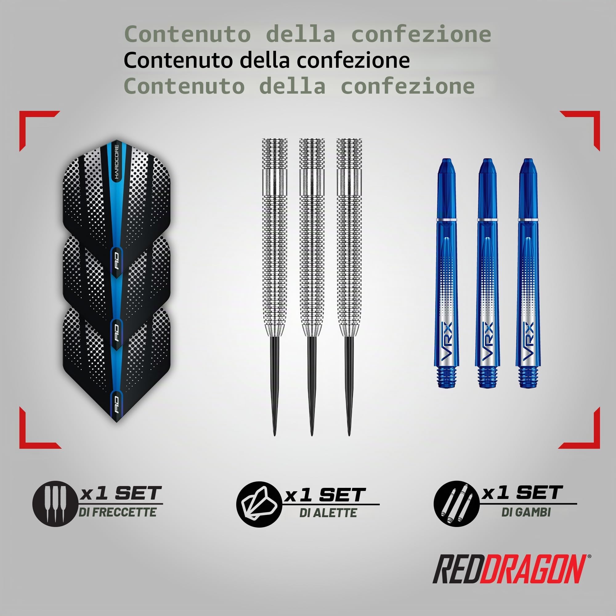 RED DRAGON Defenders Set di Freccette Professionali in tungsteno con Alette e Alberi