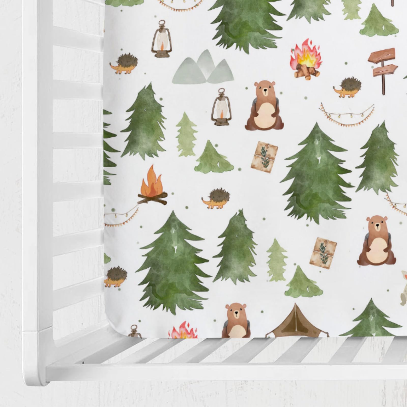 Vintage Santa Claus Baby Crib Sheet - 52"x28" Fitted Mattress Cover, Soft Holiday Print For Standard & Toddler Cribs - View #6