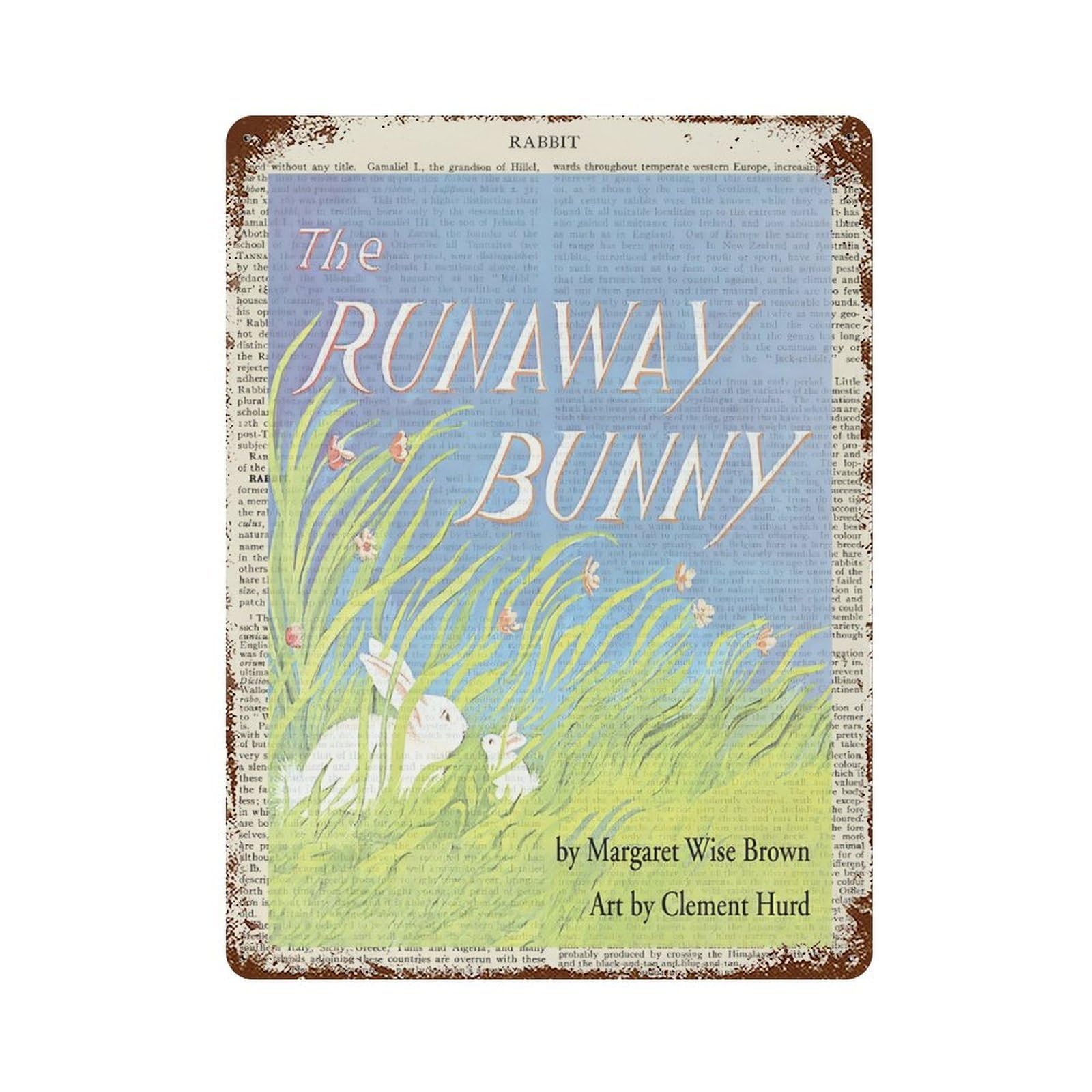 xiaoxiaoshen The Runaway Bunny Wall Decor Art Metal Tin Poster Modern Home Decor Art Home Bar Shop Decorations Vintage Sign 40x30cm