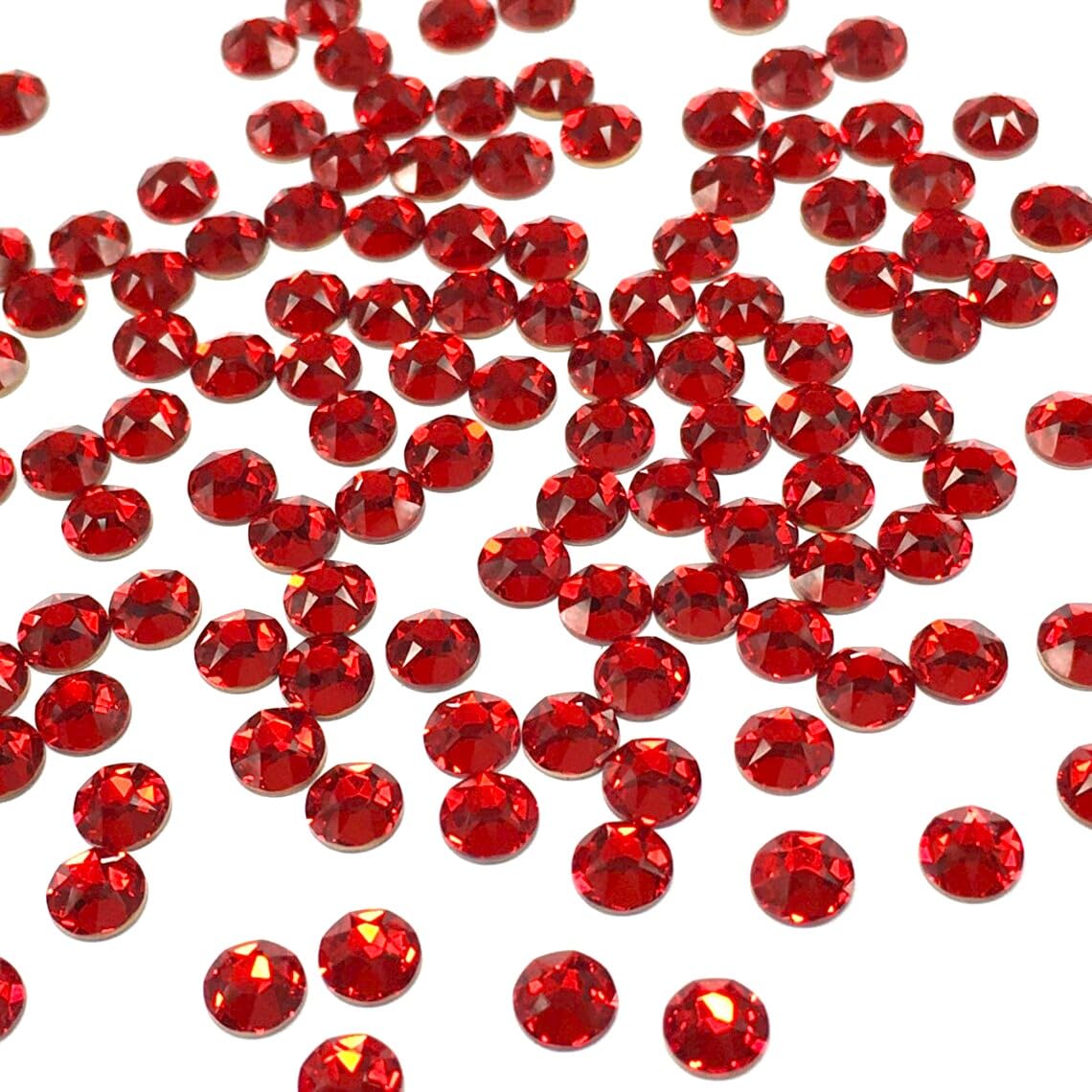 Strass Swarovski hotfix Light Siam rouge clair SS10 réparer et décorer vos tissus