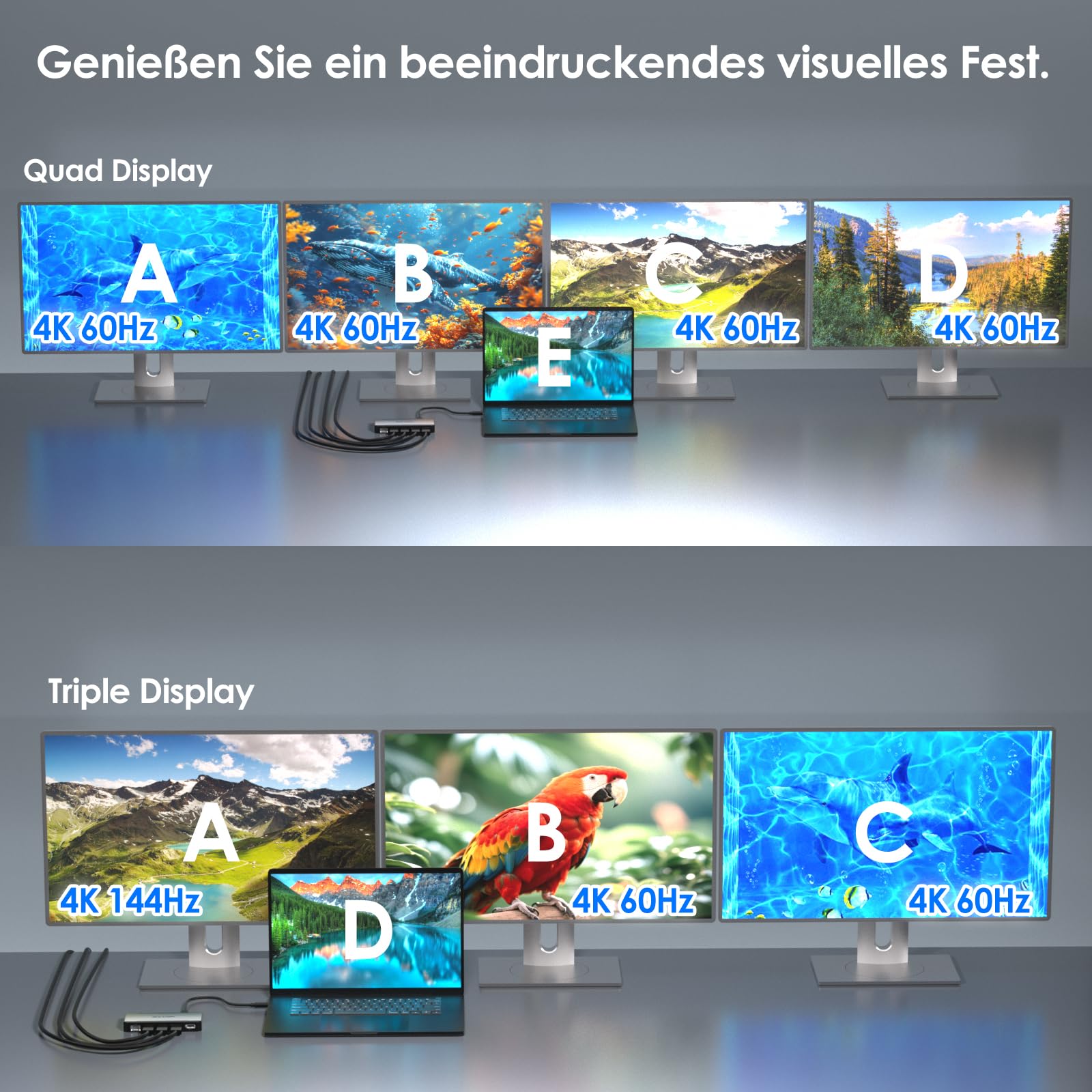 Wavlink USB-C-Dockingstation mit Zwei HDMI-4-Monitoranschlüssen – Bild 4