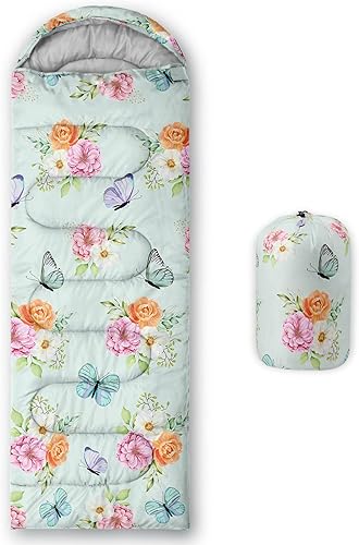 Miniatura 12 de BSNTHO - Saco de Dormir para Acampar, para 3 Estaciones, Clima Cálido y Fresco, Ligero, Impermeable, para Adultos y Niños, Equipo de Camping