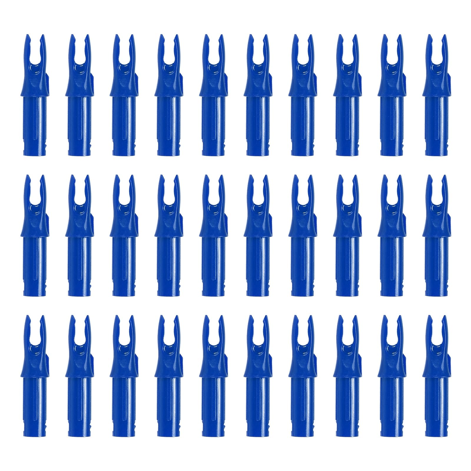 PATIKIL Archery Arrows Nocks 6.2mm, 30 Pack Plastic Insert Arrow Nock Replacement Arrow Tails for Hunting Shooting Compound Recurve Bow, Blue — image 1