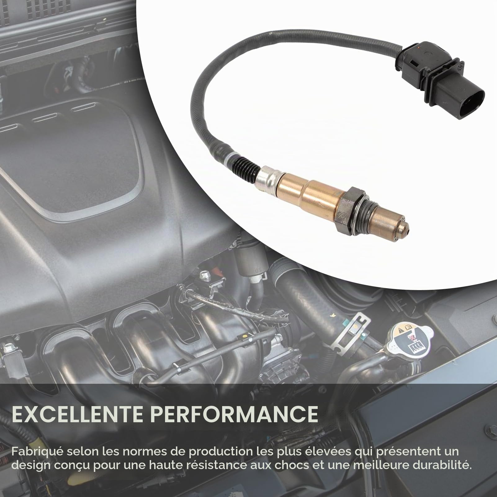 Sonde Lambda Supérieure pour C3 C4 Picasso C5 DS3 DS4 mini R55 R56 207 208 308 508 2008 3008 5008,0258017217 Capteur d'oxygène de la Sonde Lambda supérieure