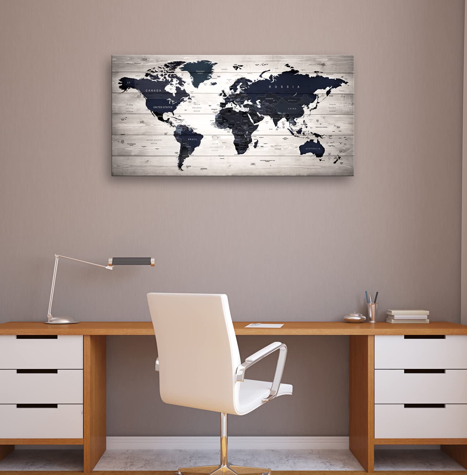 Saldi Grande quadro appeso con mappa del mondo Dipinto pieghevole su tela non tessuta Poster della mappa del mondo Decorazione per la casa, per la scuola, per il soggiorno - Banggood alia