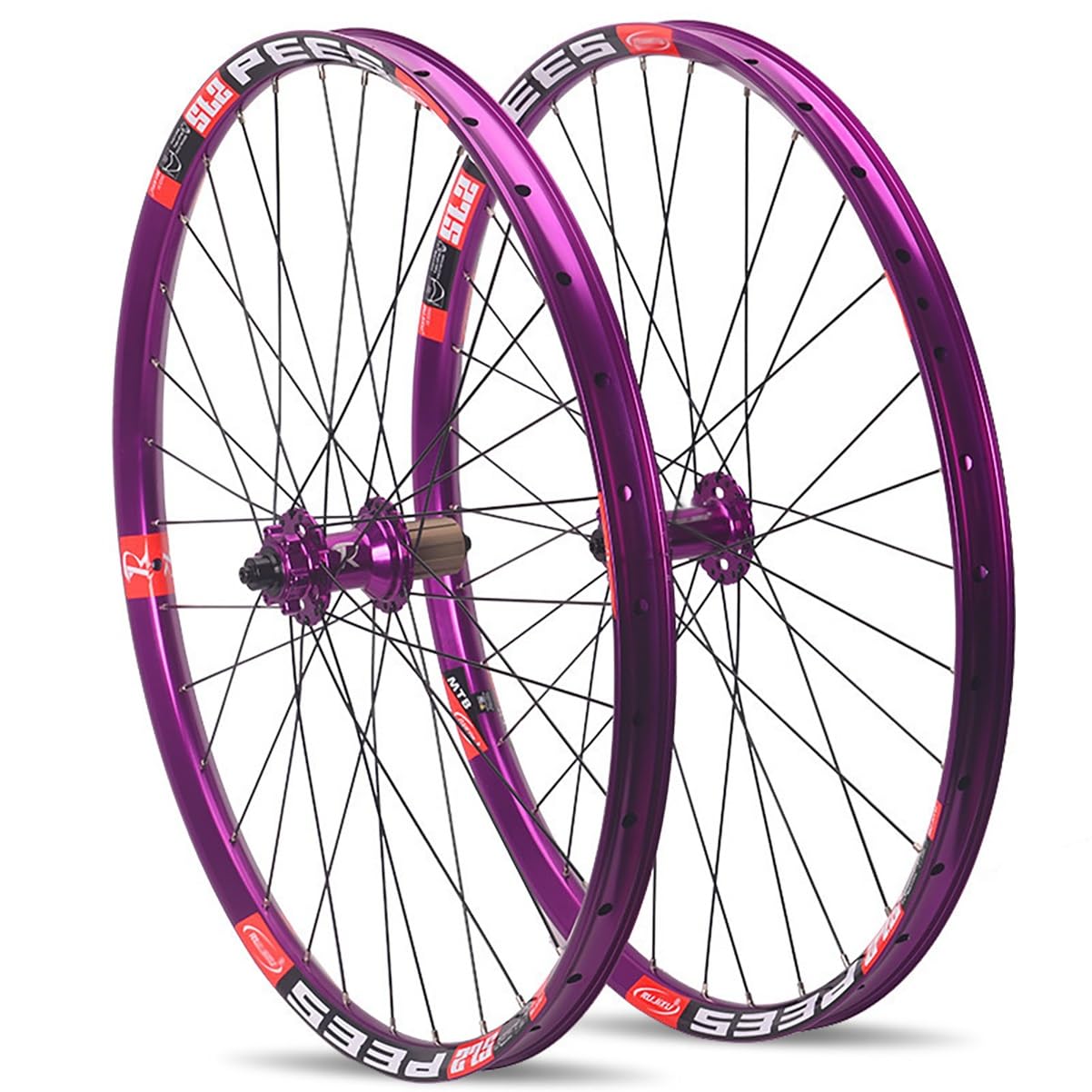 ZXGSXIOU Mountain Bike Wheelset 26/27.5/29In Aluminum Alloy Front Rear Rims Quick Release 100mm/135mm Disc Brake 32H Hubs For 8/9/10/11/12 Speed Cassette