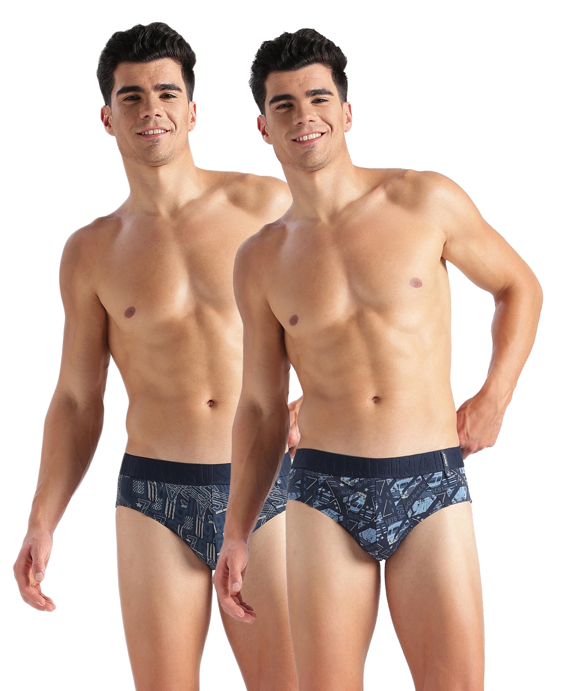 jockey US52 Men Super Combed Cotton Printed Brief with Ultrasoft Waistband (Pack of 2)_Navy & Nickle_XXL-picture-15