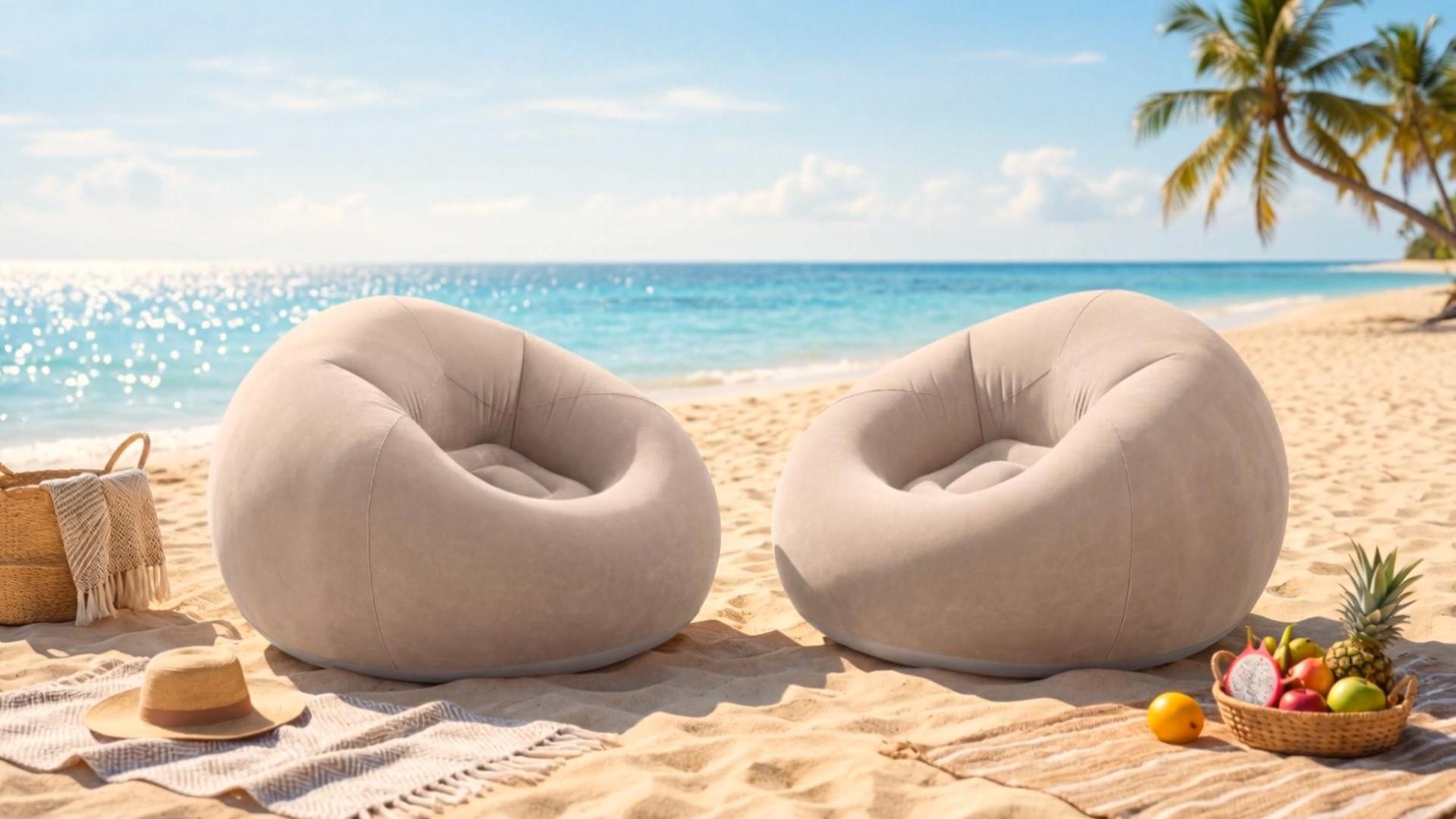 Amazon.com: Realspring Inflatable Bean Bag Chairs Outdoor Blow up