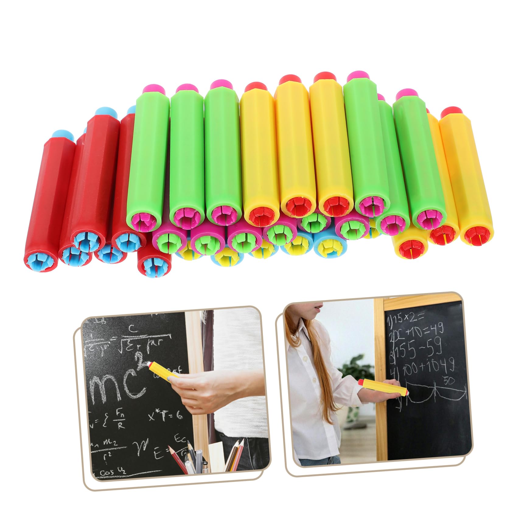 Toyvian 5 Set Regolabile Clip Per Gessetti Colorati Per Insegnanti E Ufficio Confezione Pratica E Facile Usare Per Scrittura Su Lavagna 30 Pezzi * 5