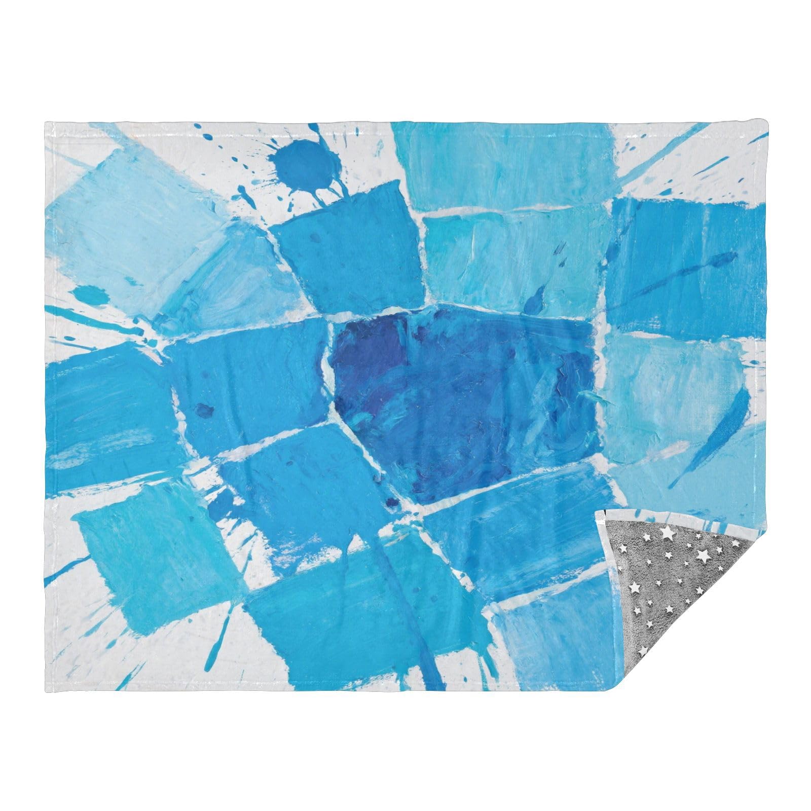 Art abstrait éclaboussure d'encre bleu pour réveiller un bureau ou lit terne