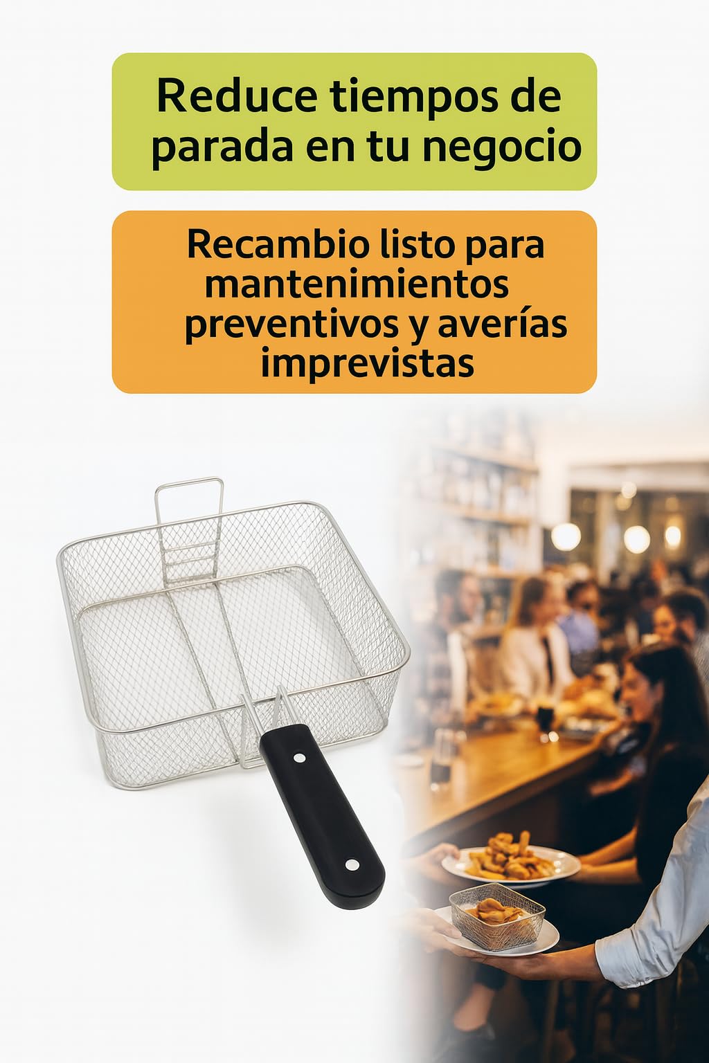 Cesta Freidora 220x245x95 mm Acero Inoxidable Modelo F6 F7 F8 Compatible con Dosilet Recambio Profesional para Freidoras Industriales De Cocina Y Taller Hogar Uso Carga Fuerte