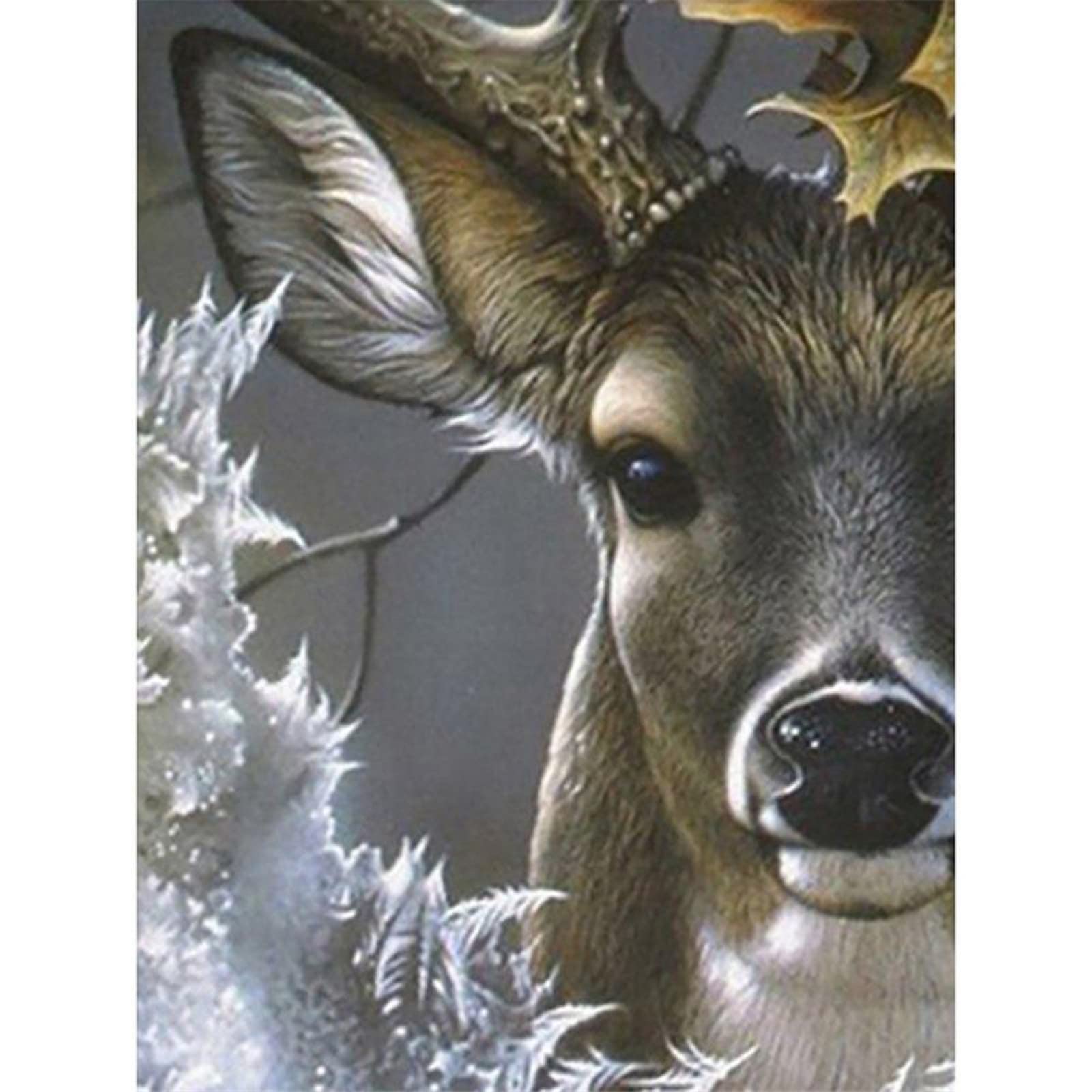 5D Diamond Painting Kit Completo Cervo Fortunato Fai da Te Pittura Diamante Strass Taglia Larga Drill Mosaico Ricamo a Punto Croce per la Decorazione della Parete di Casa Regalo 50x120cm