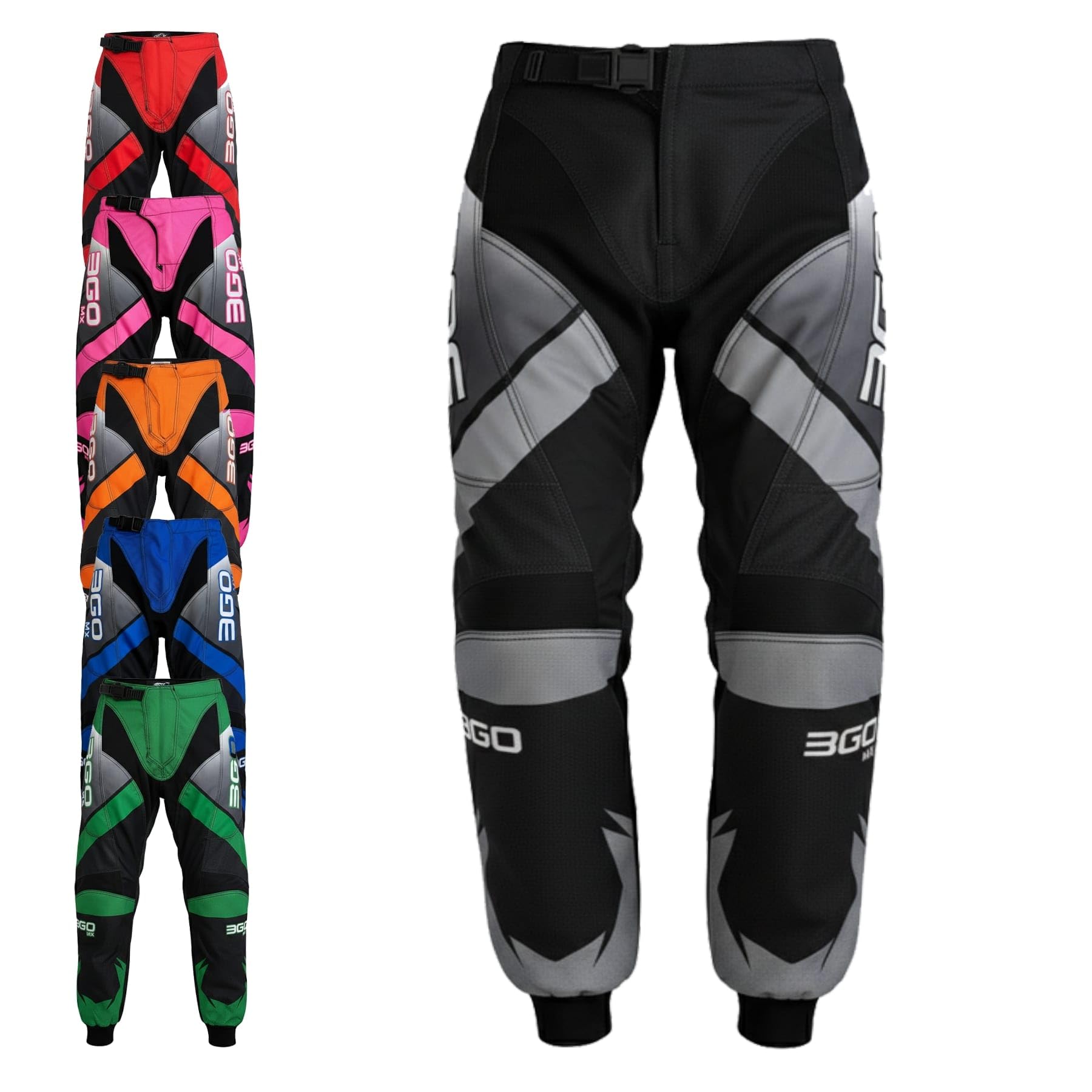 3GO Kids MX Motorbike Motocross Trouser - Junior Off Road MX Pants for Quad ATV, Motorbike Motorcycle Quad Pit Dirt-Bike Off Road Kart ATV Child MTB BMX1 - Motocross Kids MX Sports Racing Trouser