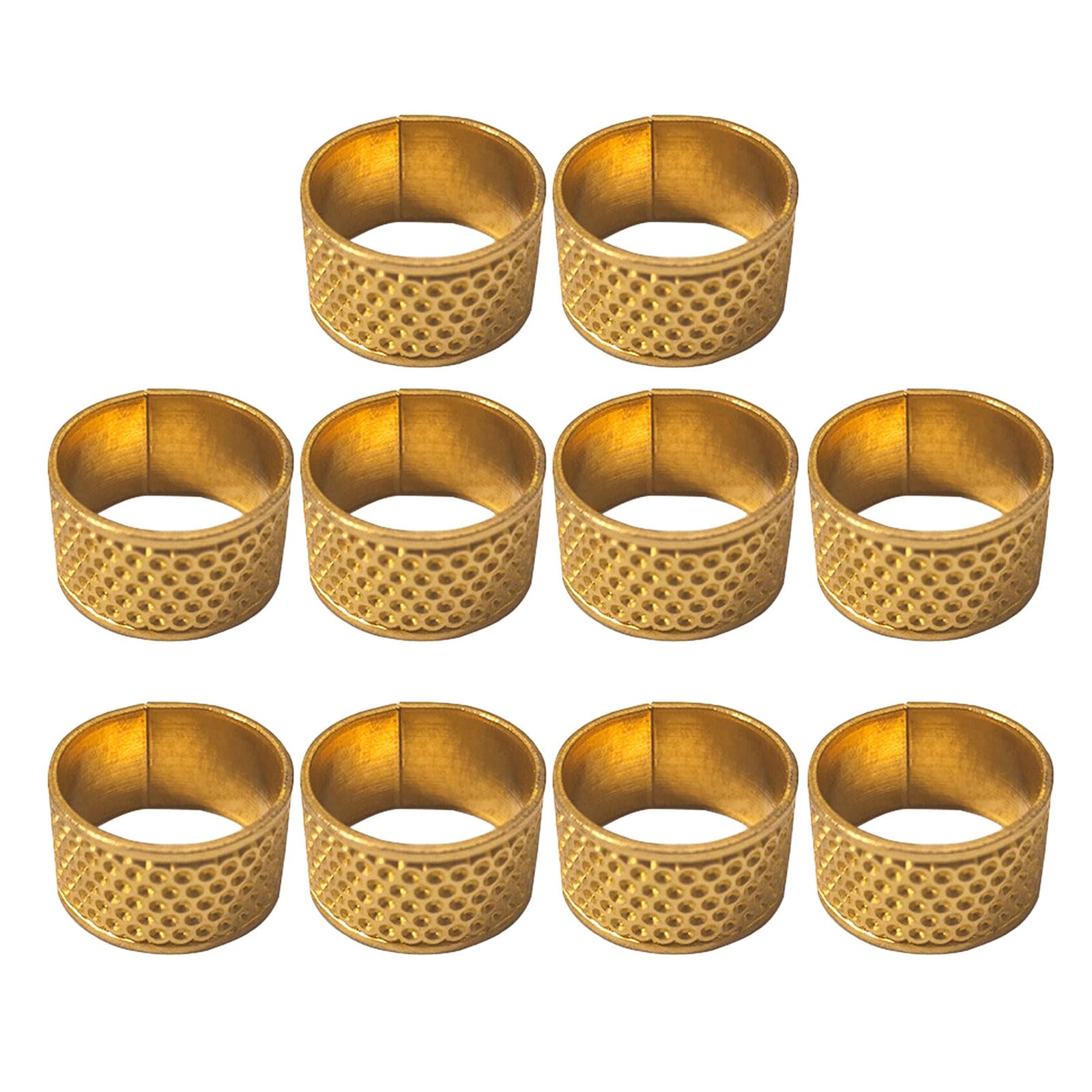 Hsioluted Handworking Sewing Thimble Metal Leather Finger Protector Thimble Rings for Knitting Quilting Needlework Sewing Tools