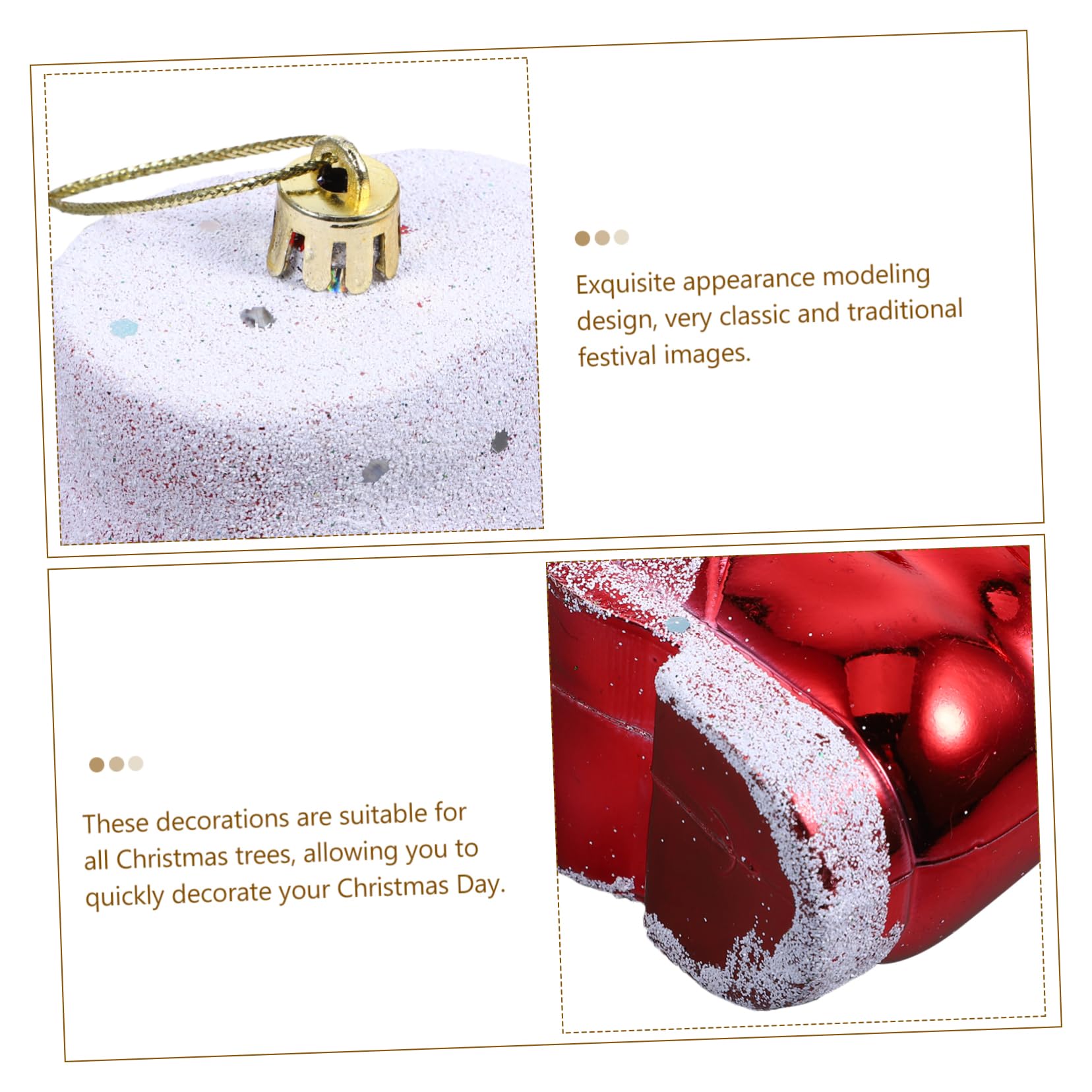 PRETYZOOM 15 STK Christbaumschmuck Hängende Glitzerkugeln als Ornamente Weihnachtsbaumspitze Weihnachtsschmuck Weihnachtsbaum Dekoartikel Party-Requisiten Weihnachtsbaum-Hängedekorationen