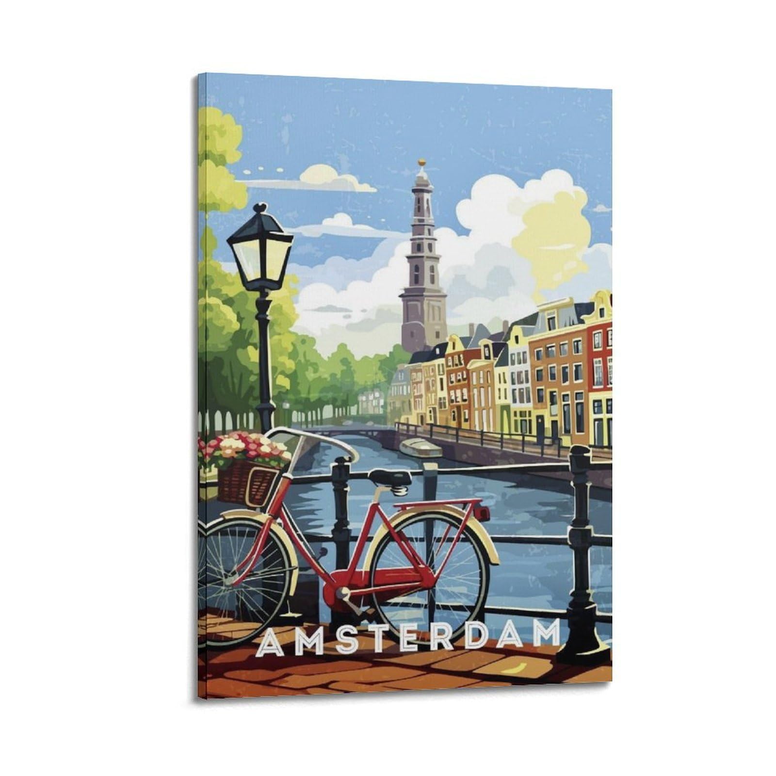 Poster voyage Amsterdam WIZIGM tableau toile de qualité - 6