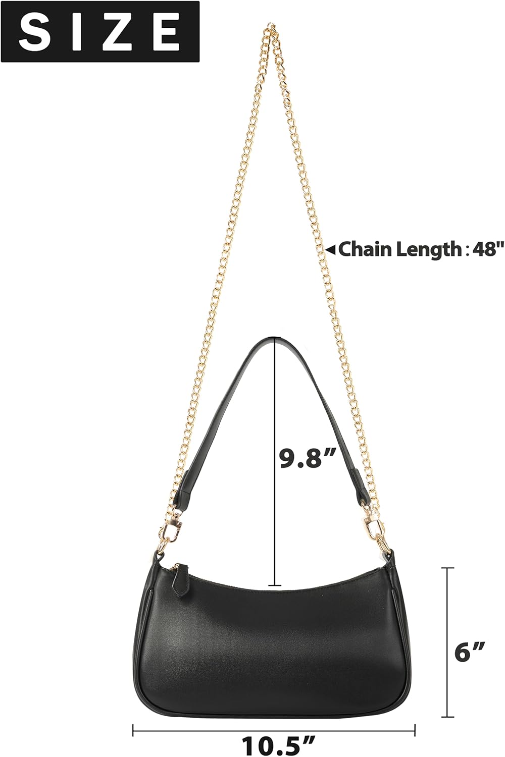 Shoulder Bags for Women Cute Hobo Purses Mini Clutch Handbag Retro Crossbody bag with Chain - Image 6