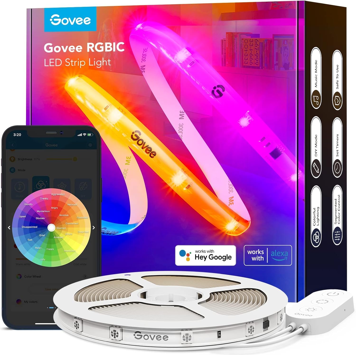 シーリングライト・天井照明 Govee RGBIC PRO led striplight 20m H619E シーリングライト・天井照明 Govee RGBIC PRO led striplight