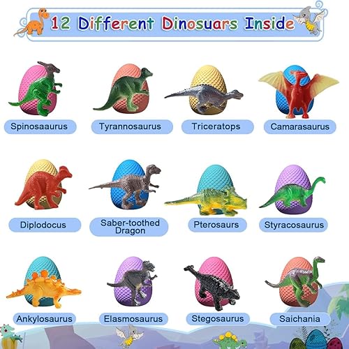 Miniatura 3 de Bombas de baño para niños 12 gaseosas de baño con juguetes sorpresa de dinosaurio en el interior kit de bolas de spa naturales orgánicas para niños