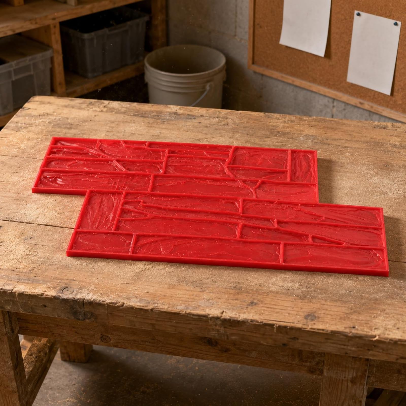 Molde Estampado Hormigón Resistente Al Desgaste Pared Piedra Uso Fácil para Albañiles, Constructores, Sendero, Molde De Ladrillo De Piedra Cultural 6030-A
