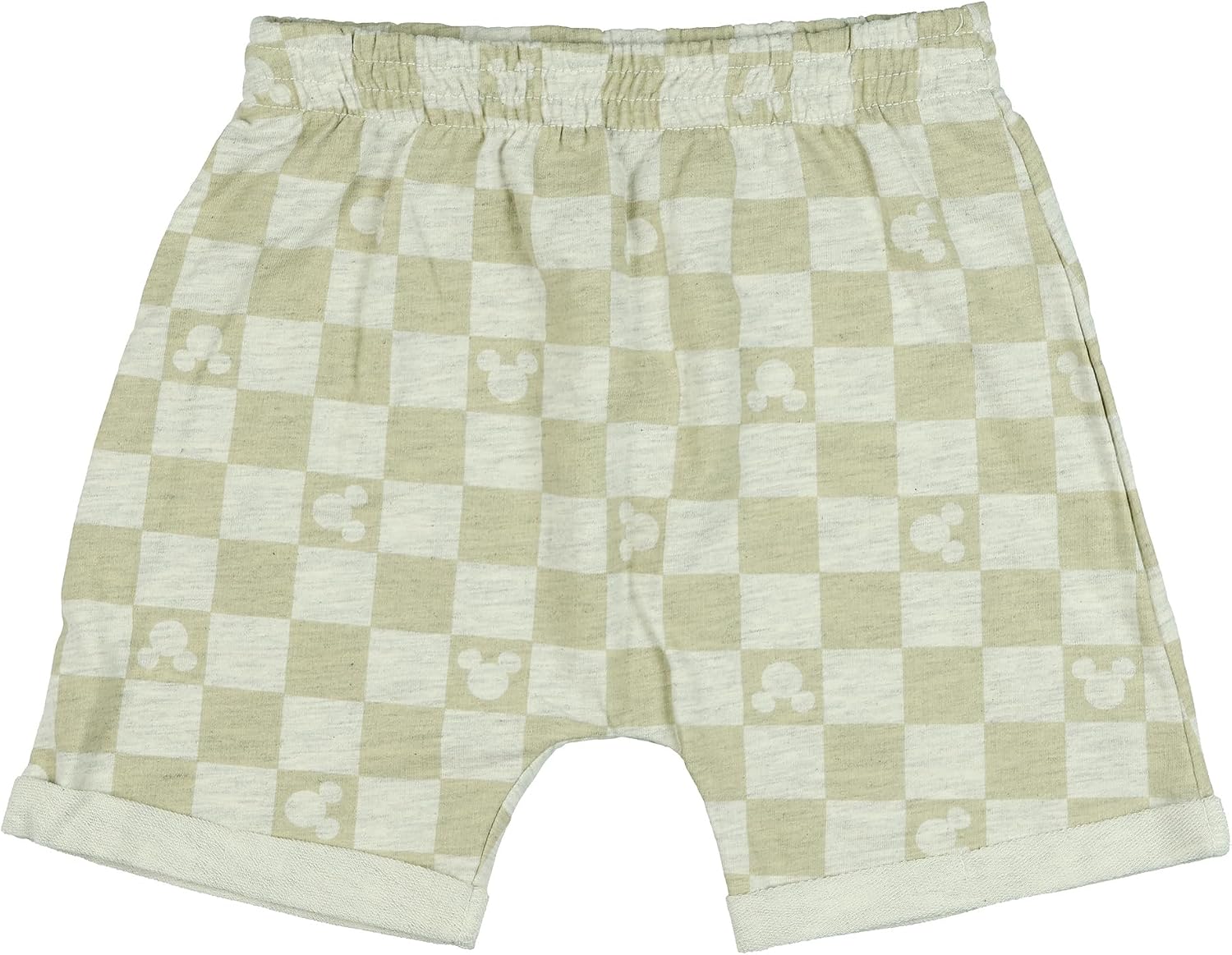 Disney Mickey Mouse Toddler Boy's 2-Piece Short-Sleeve Patch Pocket T-Shirt and Checkered Short Set