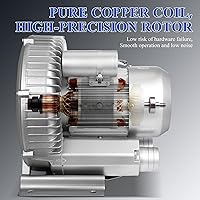 Vista 8 de ARTIBETTER Pump Aquarium Blowers Fish Tank Pump Suction Blower for Sewage Silver