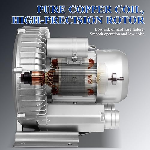 Miniatura 8 de ARTIBETTER Pump Aquarium Blowers Fish Tank Pump Suction Blower for Sewage Silver